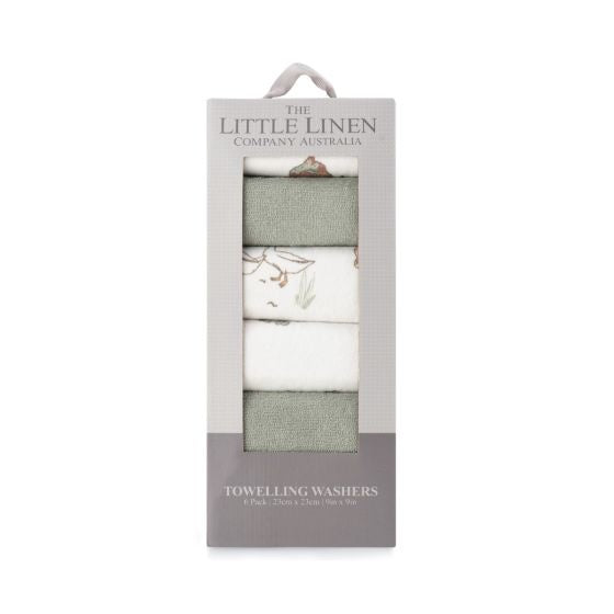Towelling Washer 6pk - Farmyard Lamb | The Little Linen Company