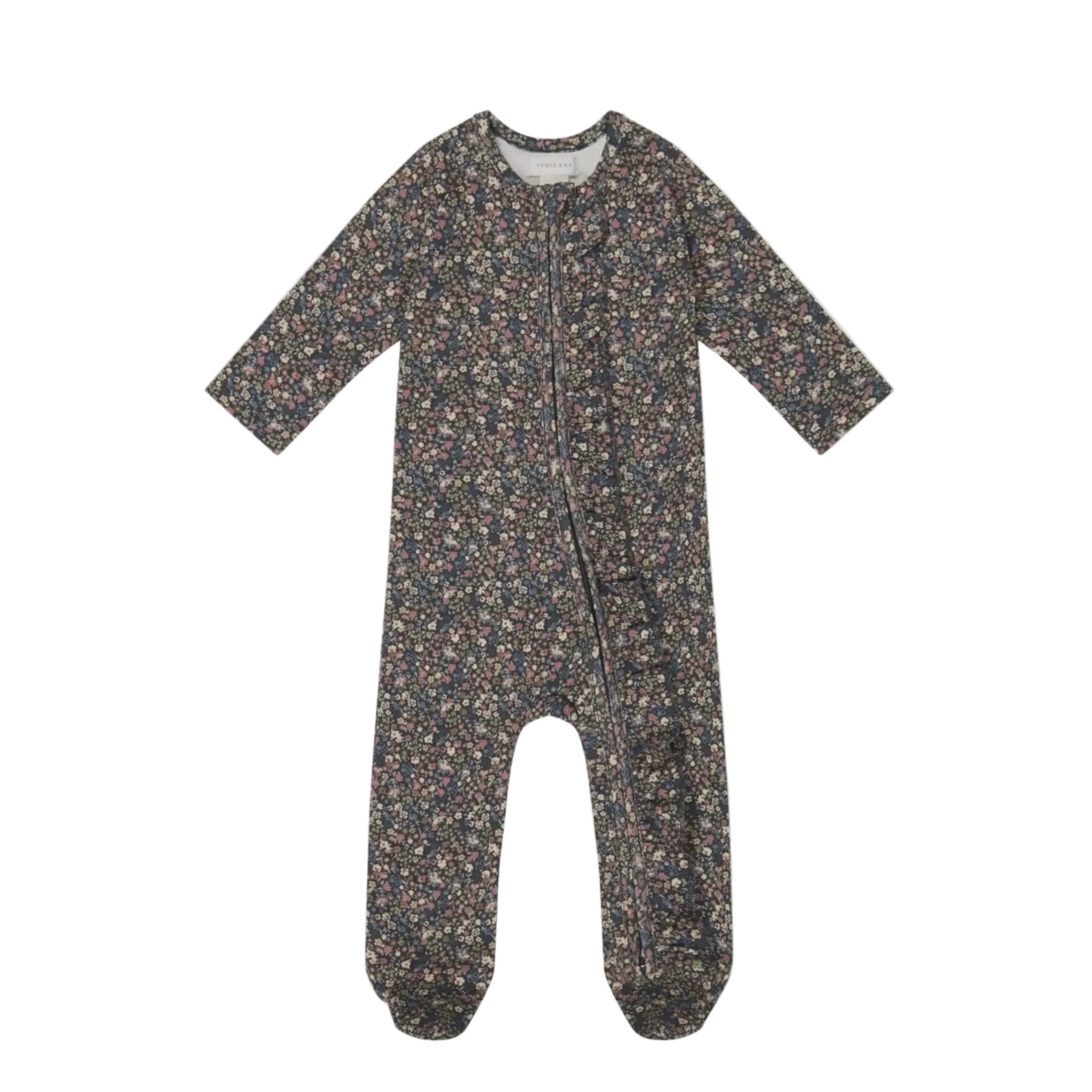 Organic Cotton Fine Rib Melanie Onesie - Winter Beauty | Jamie Kay