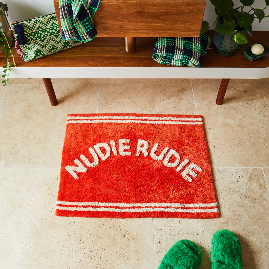 Elba Nudie Bath Mat - Cherry | Sage x Clare