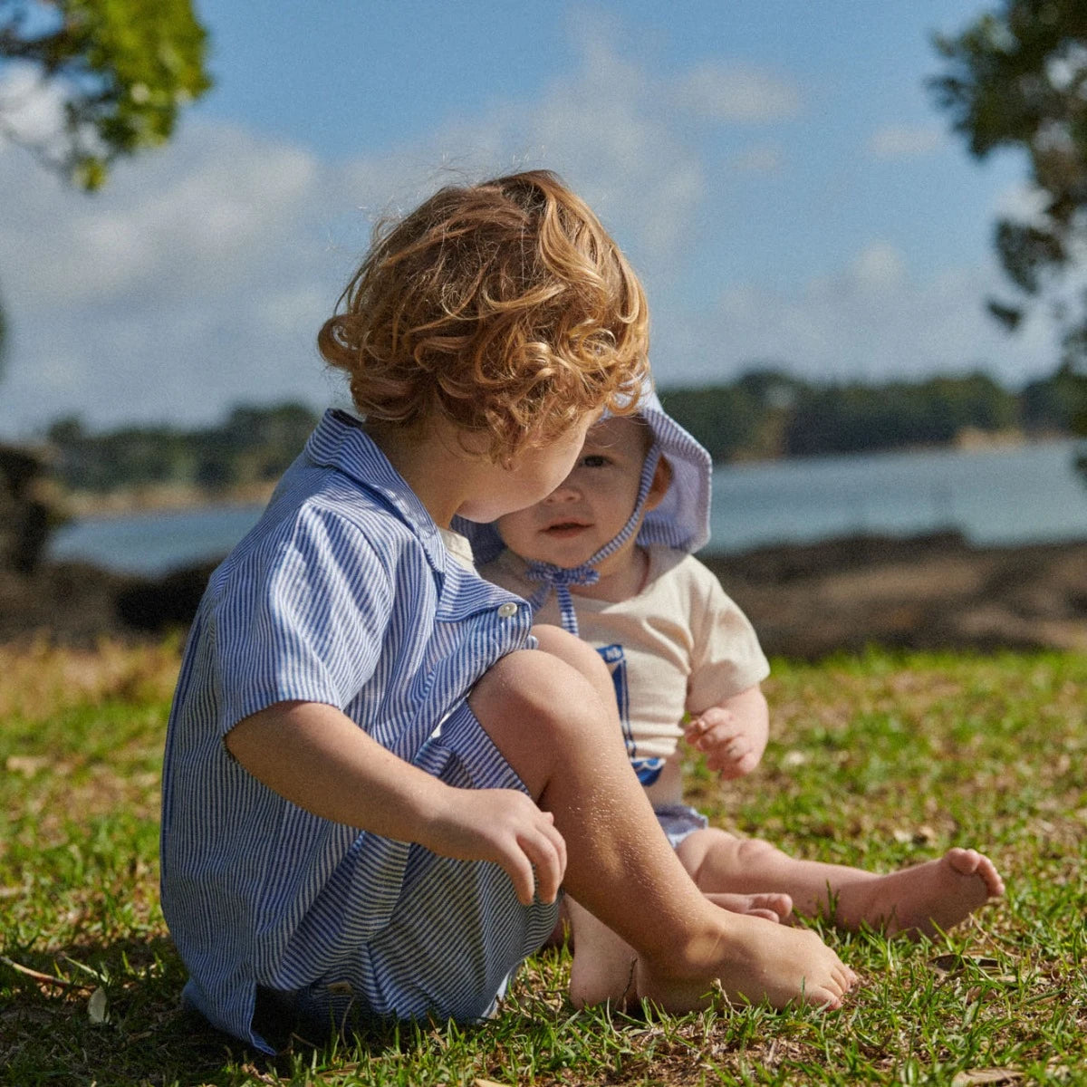 GUTHRIE SHIRT LINEN | Blue Stripe | Nature Baby