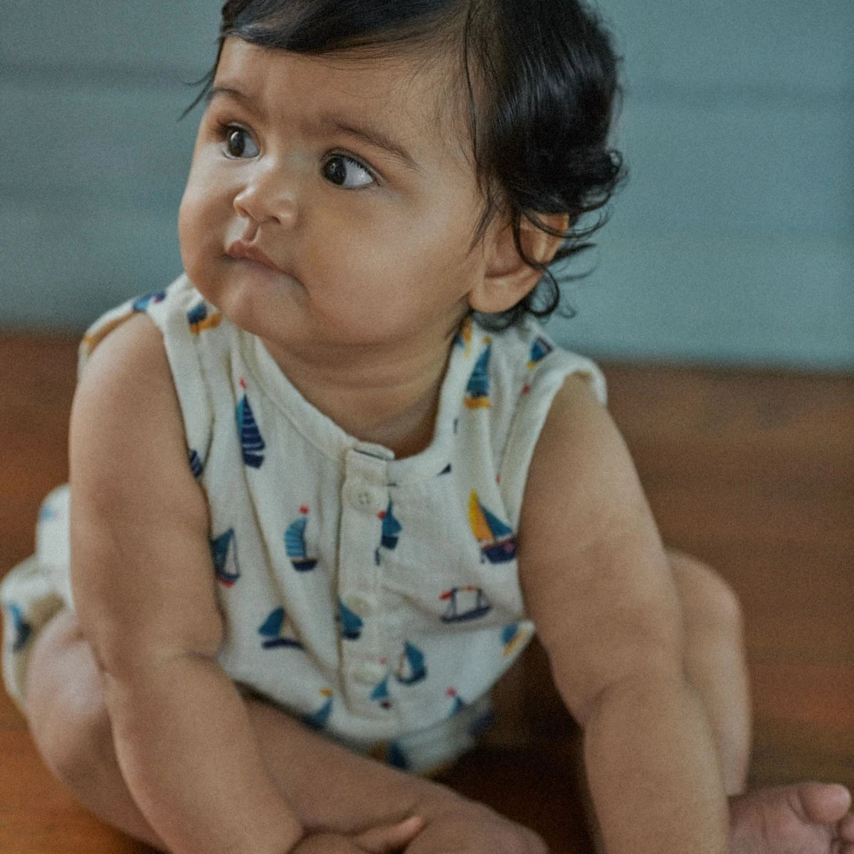 Cedar Suit Muslin || Regatta Print | Nature Baby