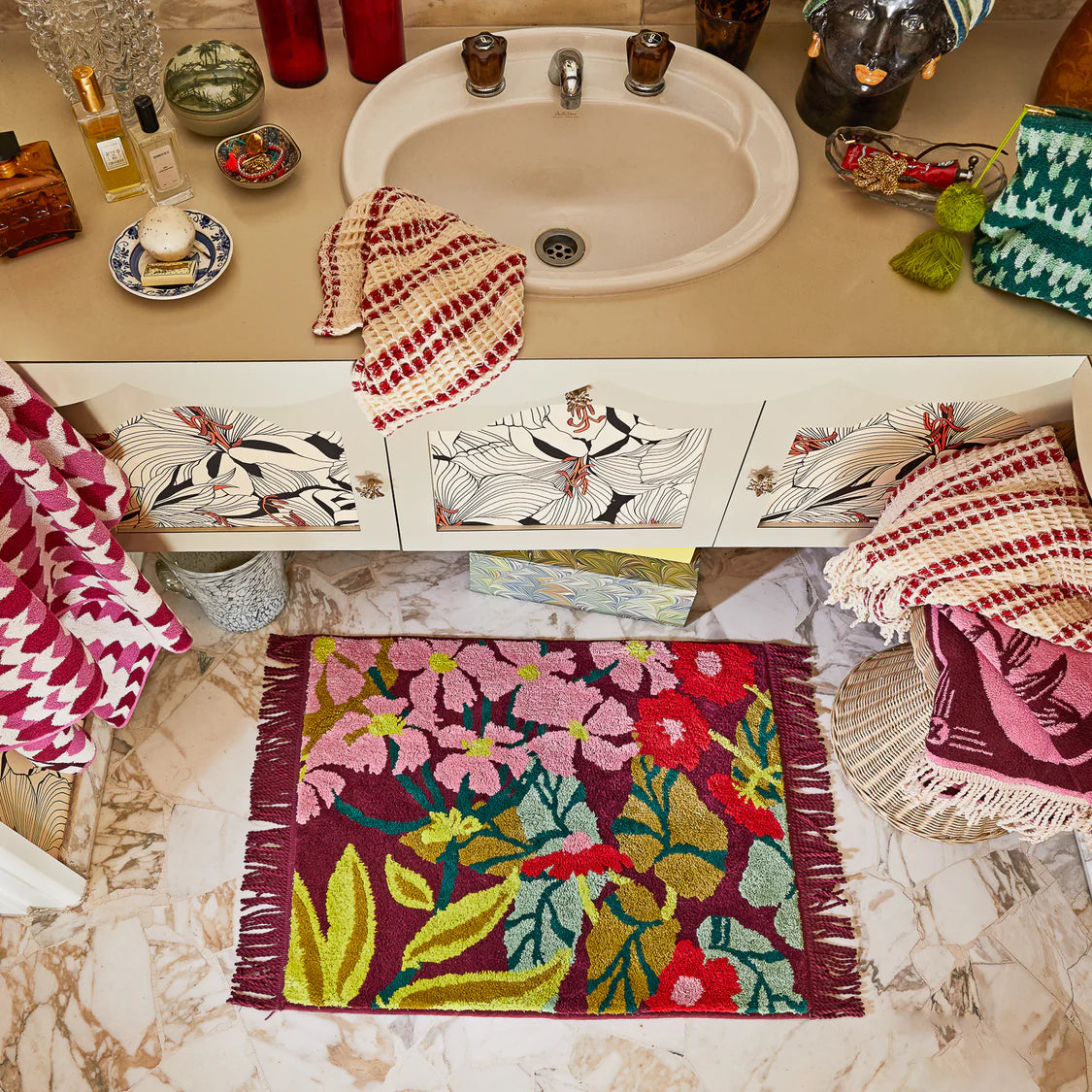 Genevieve Bath Mat - Mahogany | Sage x Clare