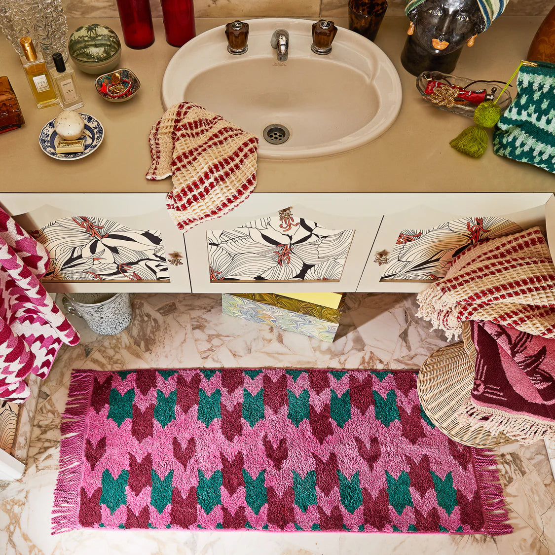 Arlette Bath Runner | Sage x Clare