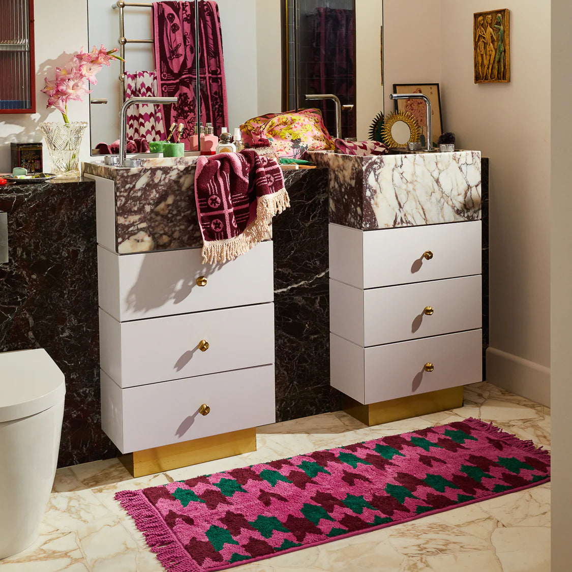 Arlette Bath Runner | Sage x Clare
