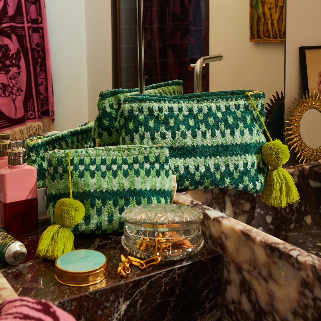 Arlette Terry Pouch Large - Jade