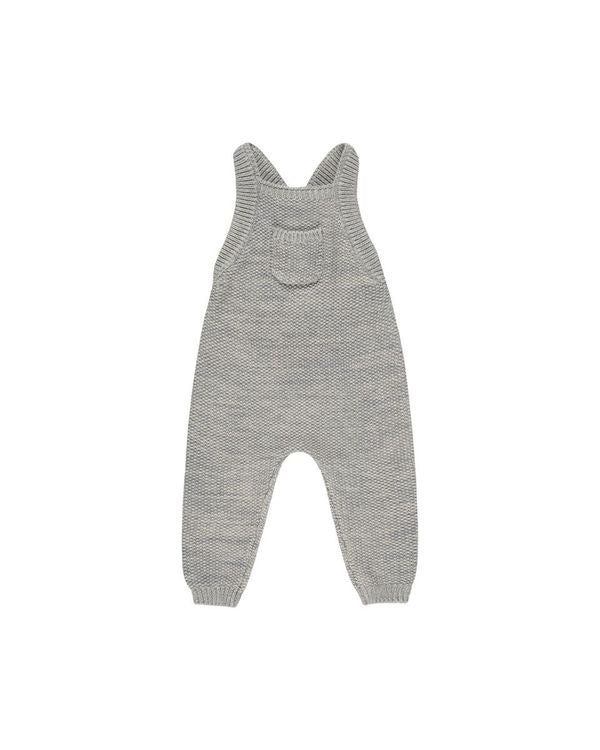 Knit Overall || Heathered Blue | Quincy Mae
