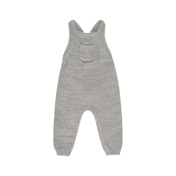 Knit Overall || Heathered Blue | Quincy Mae