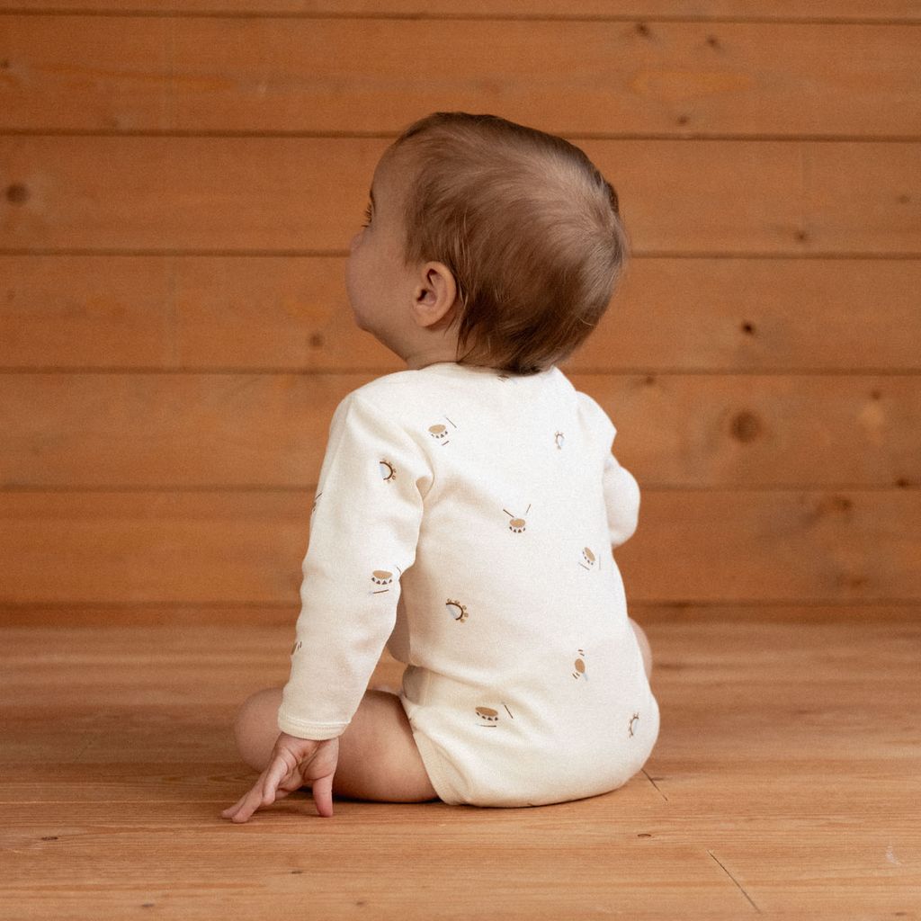 LONG SLEEVE BODYSUIT - Mini Music Print | Nature Baby
