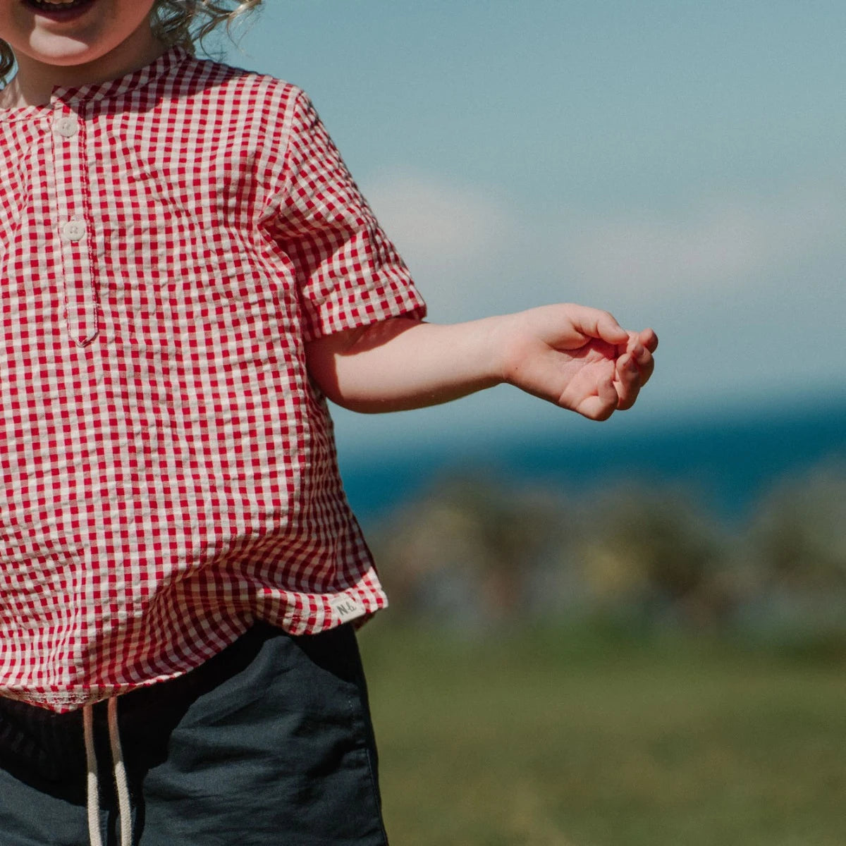 S/S CARAVAN SHIRT GINGHAM || RED CHECK | Nature Baby
