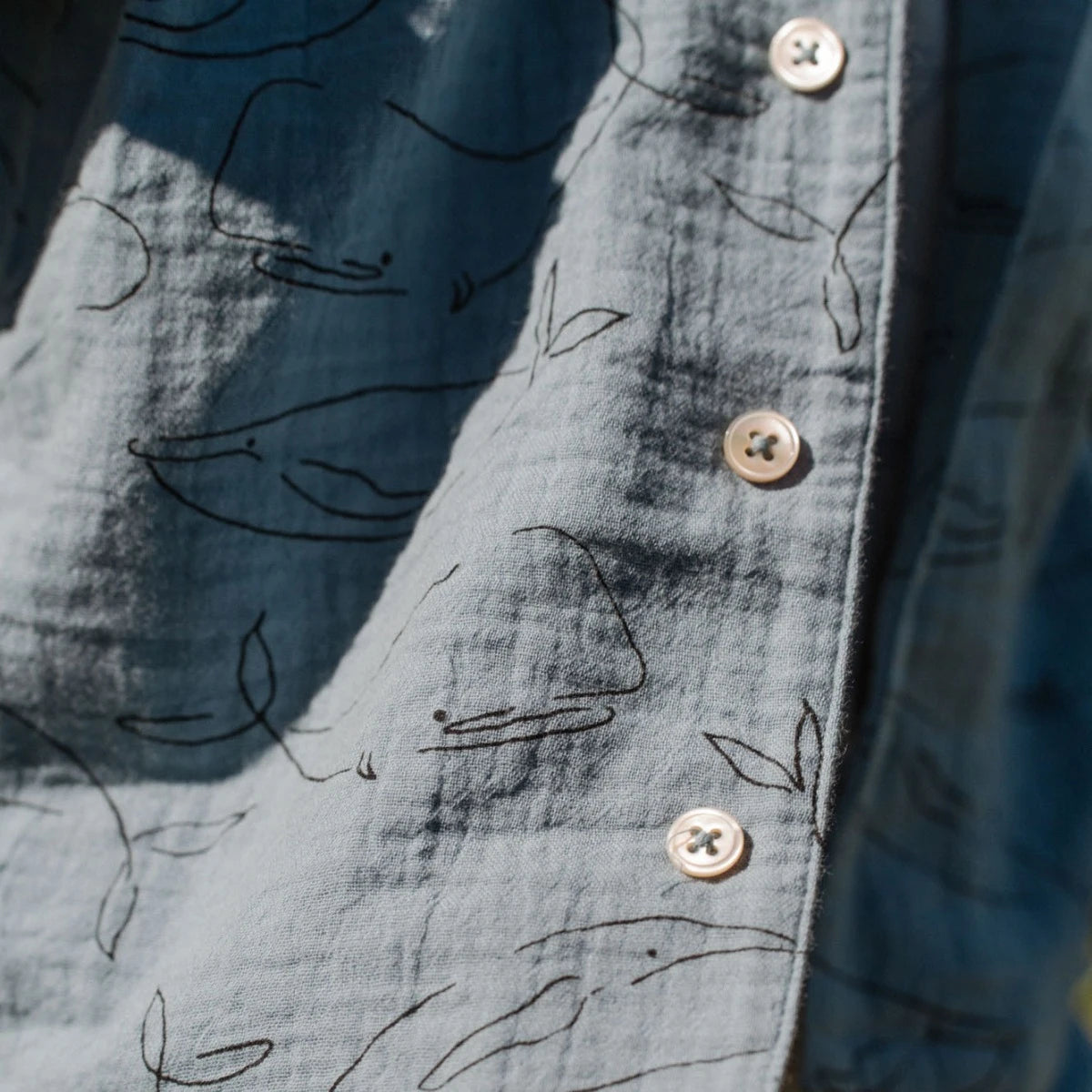 SEREN SET MUSLIN || BLUE WHALE PRINT | Nature Baby