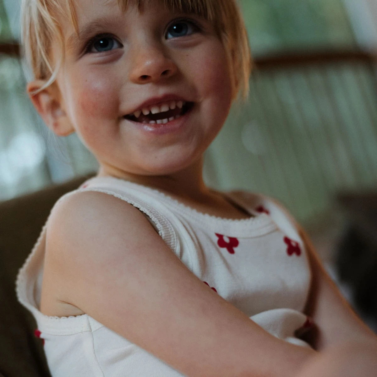 SINGLET PYJAMA SET || FLORA RED PRINT | Nature Baby
