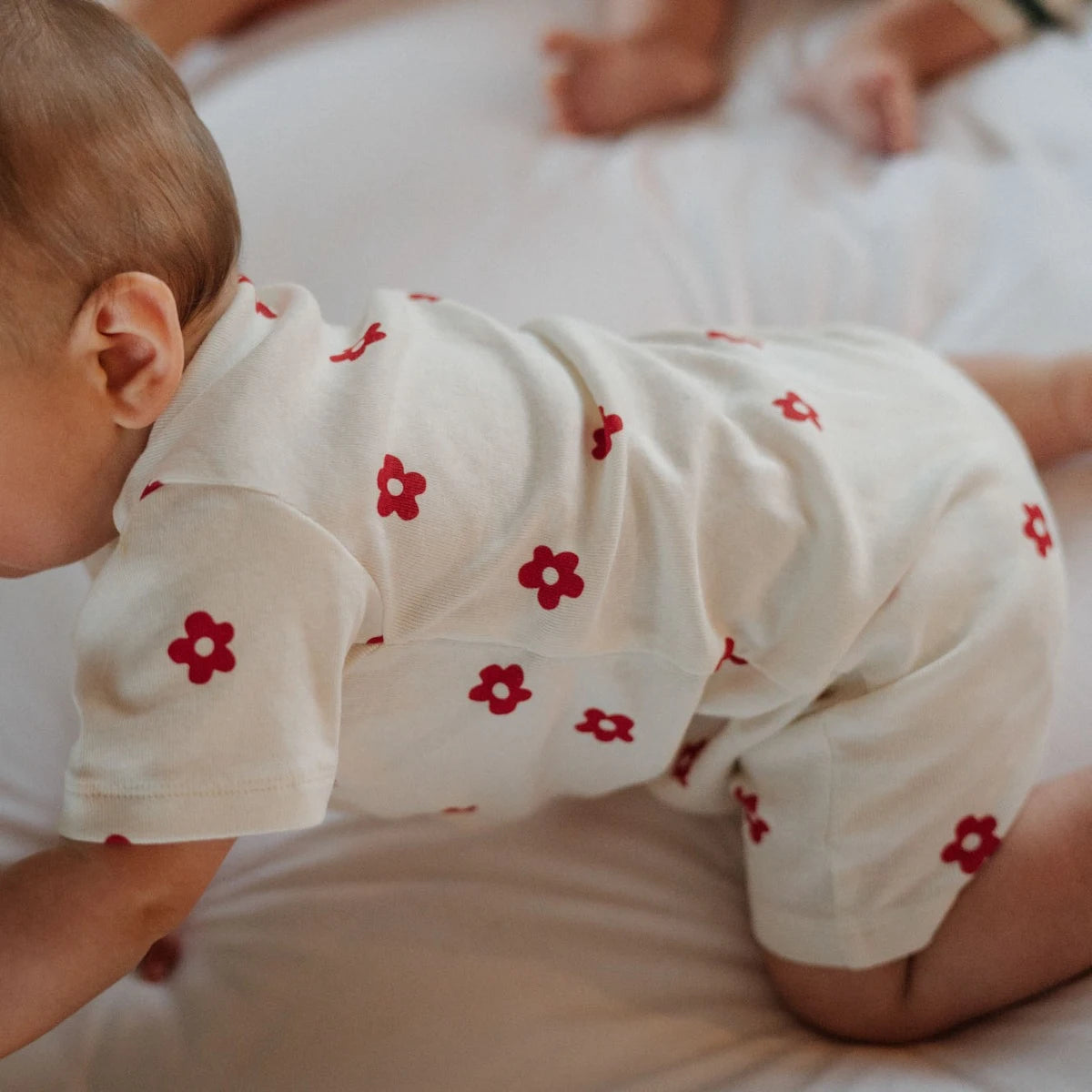 SUMMER SLEEPY SUIT || FLORA RED PRINT | Nature Baby
