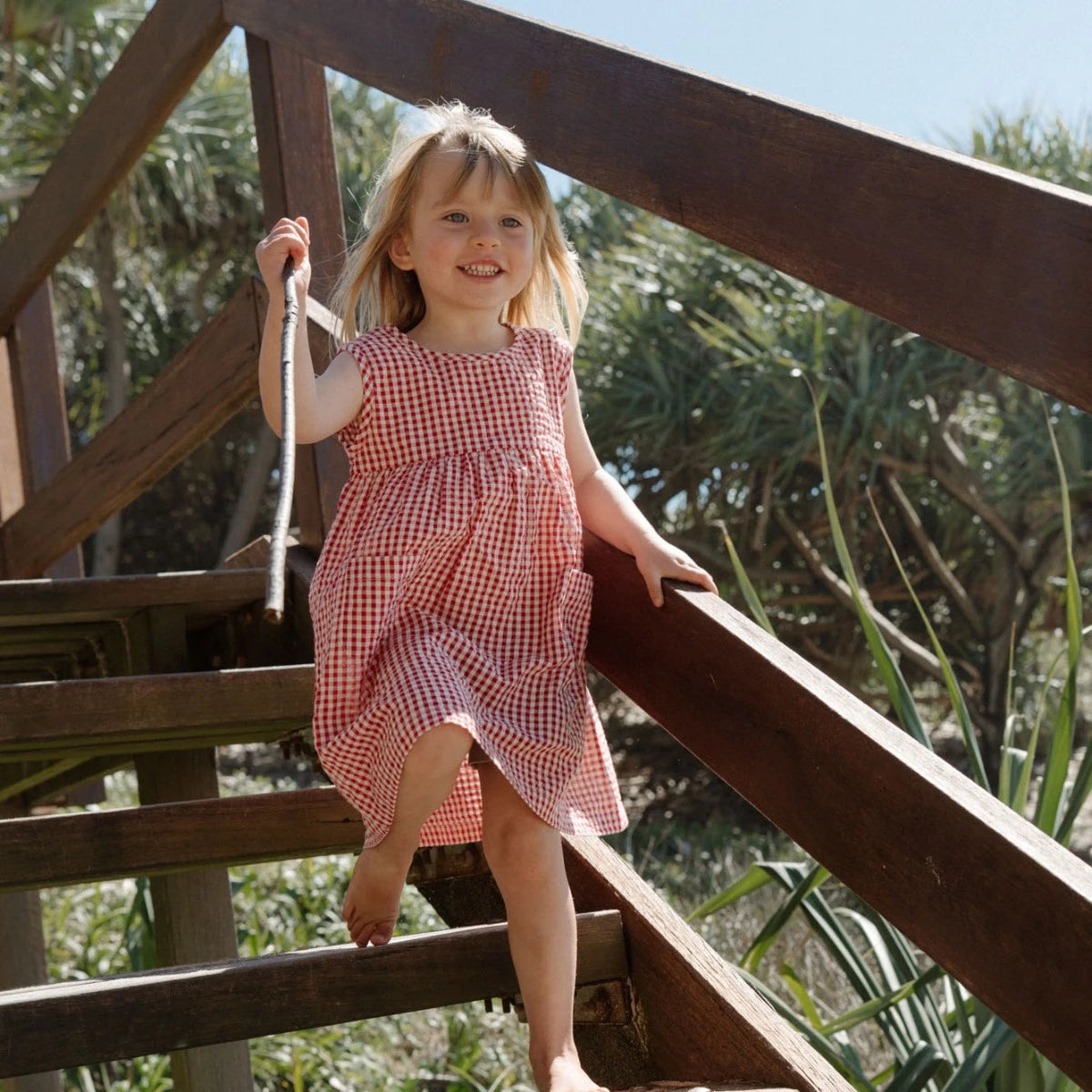 DOROTHY DRESS || RED CHECK | Nature Baby