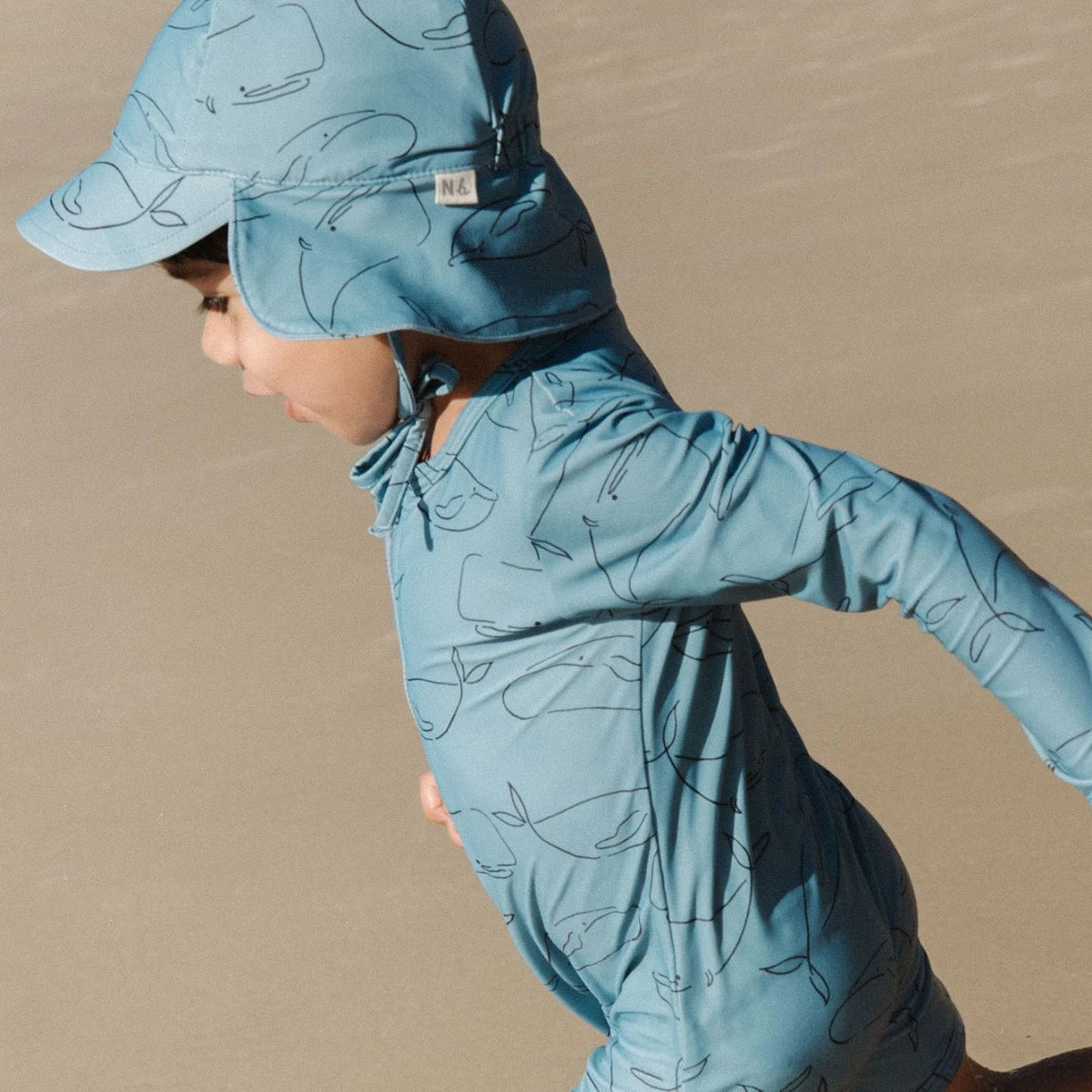 DASH HAT SWIM || BLUE WHALE PRINT | Nature Baby