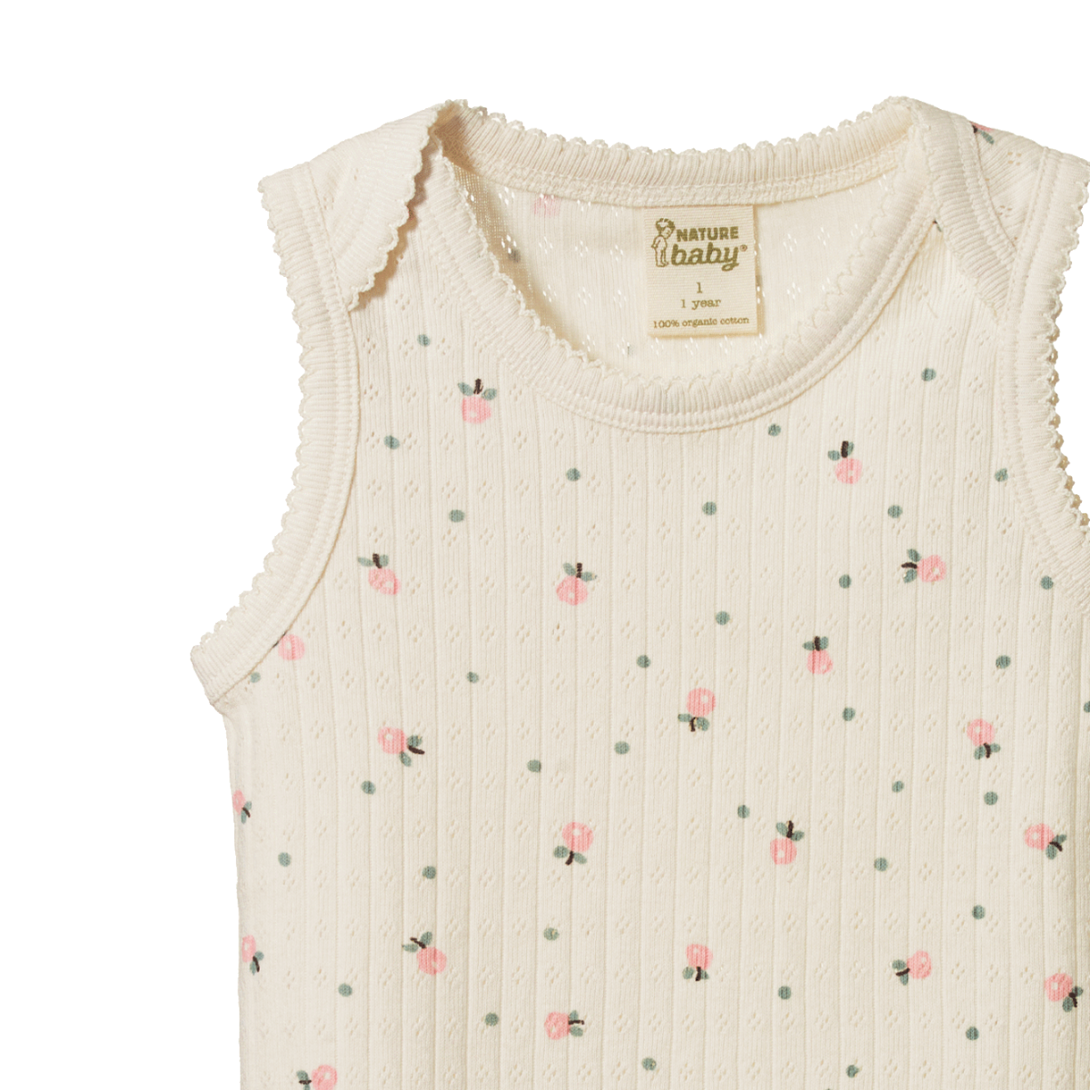 SINGLET POINTELLE - Posey Blossom Print | Nature Baby