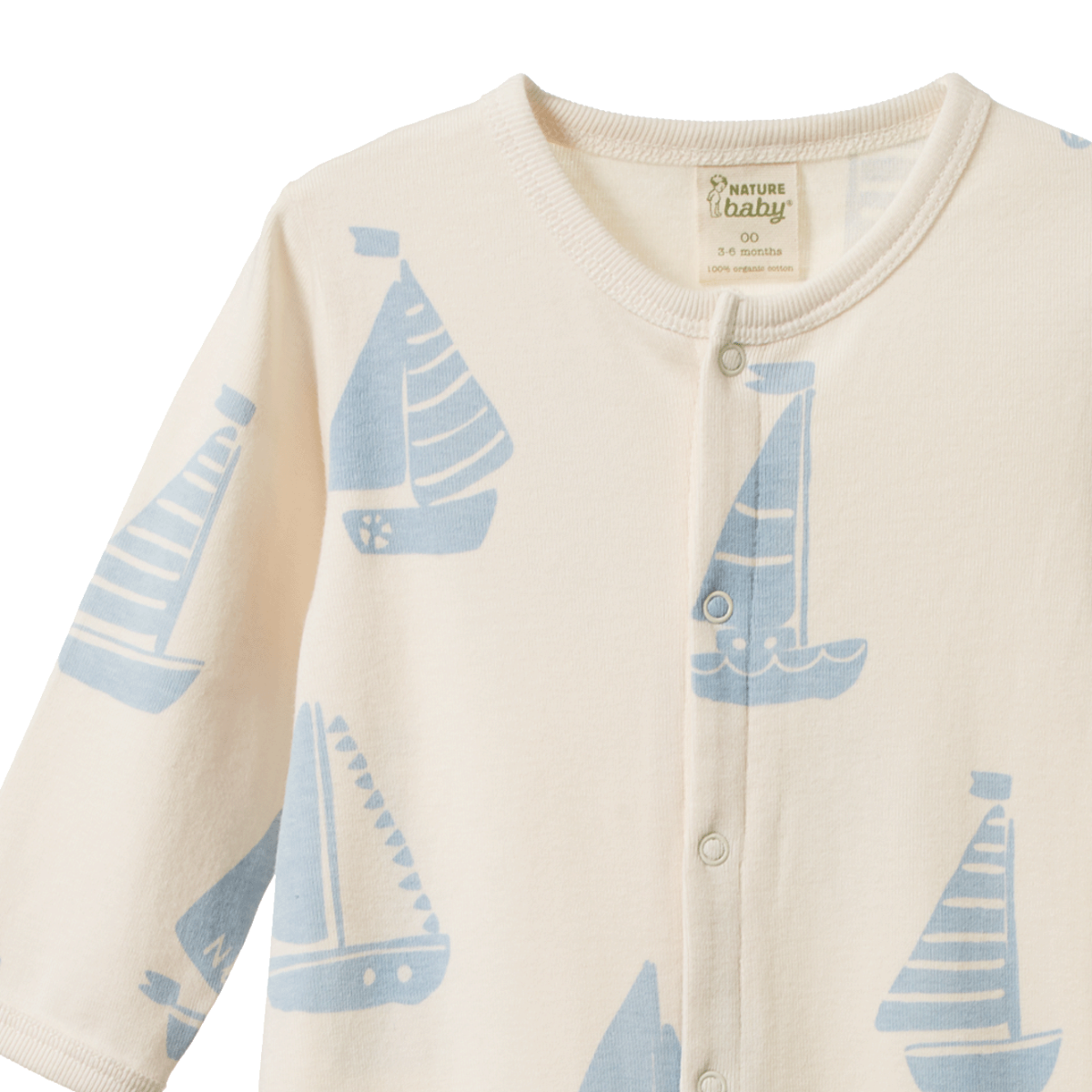 STRETCH & GROW | Regatta Blue Print | Nature Baby