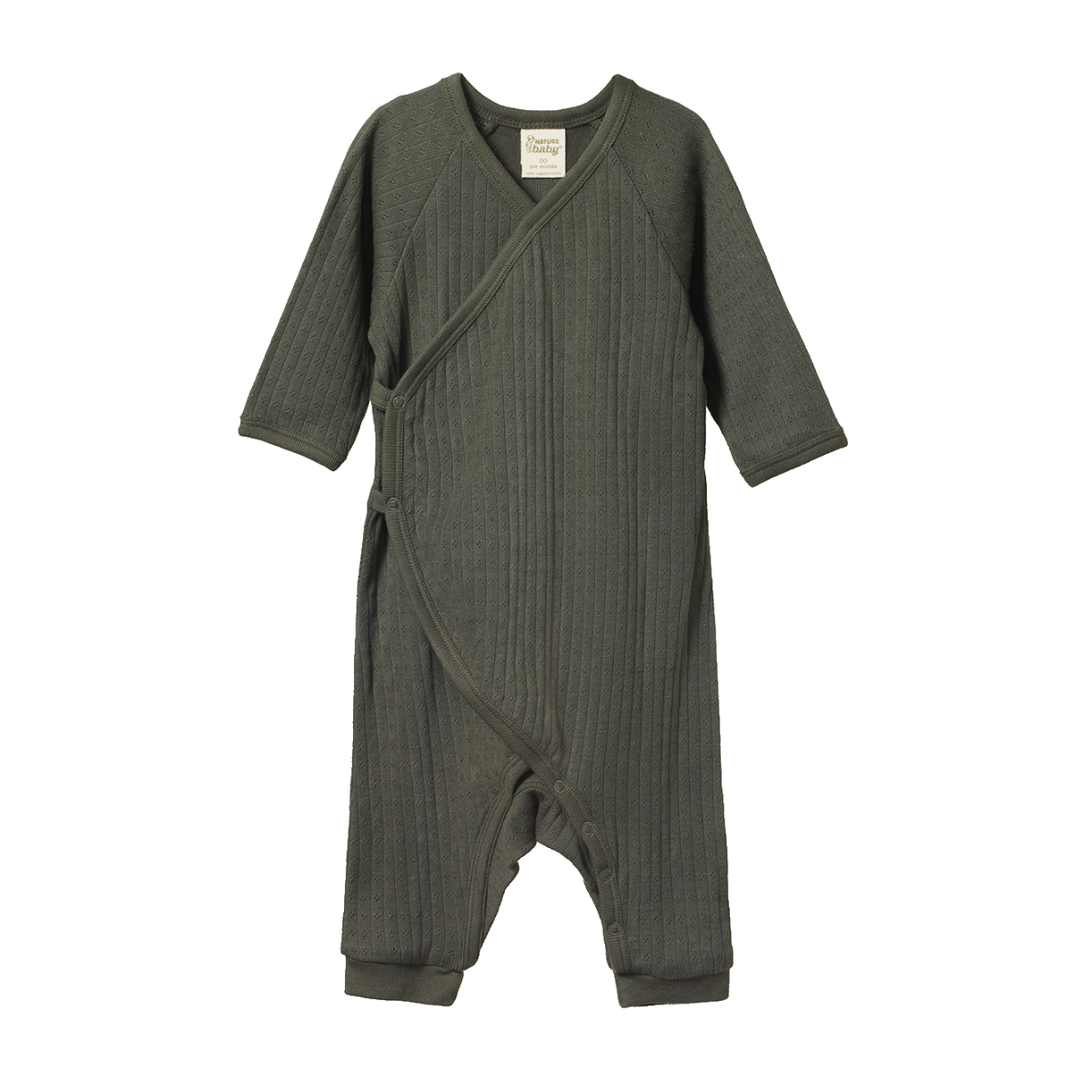KIMONO STRETCH & GROW POINTELLE - Thyme | Nature Baby