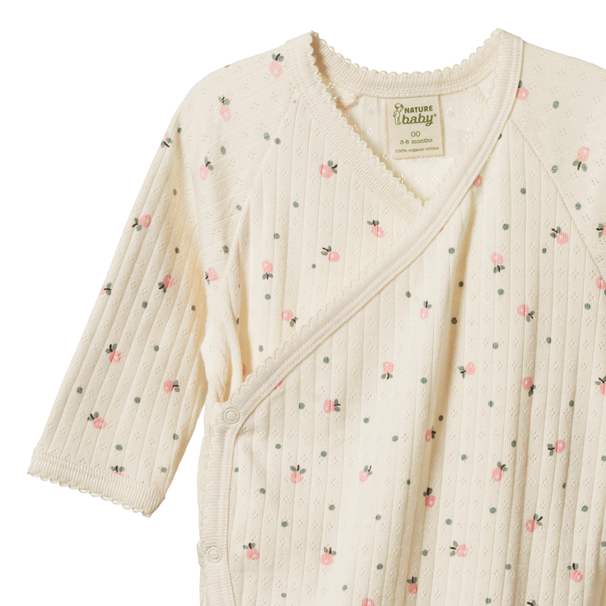 KIMONO STRETCH & GROW POINTELLE - Posey Blossom Print | Nature Baby
