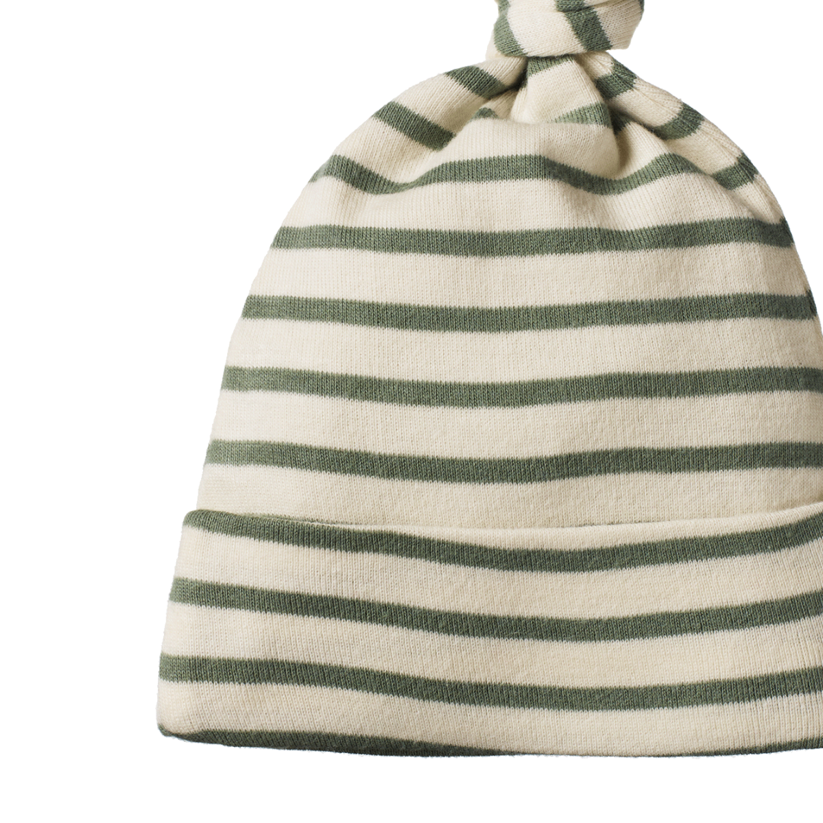 COTTON KNOTTED BEANIE - Nettle Sailor Stripe | Nature Baby