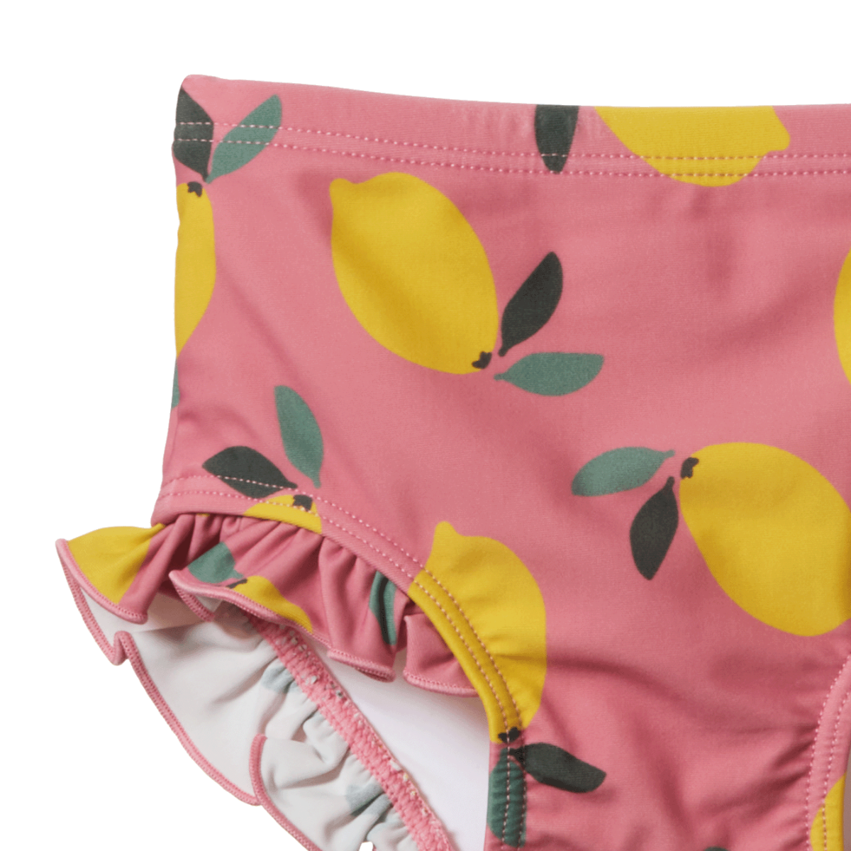 RUFFLE SWIM SHORTS | Lemmony Rose Print | Nature Baby