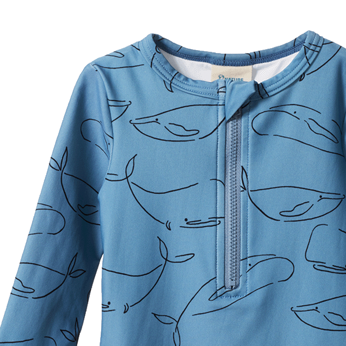 ONE PIECE BATHING TRUNKS || BLUE WHALE PRINT | Nature Baby