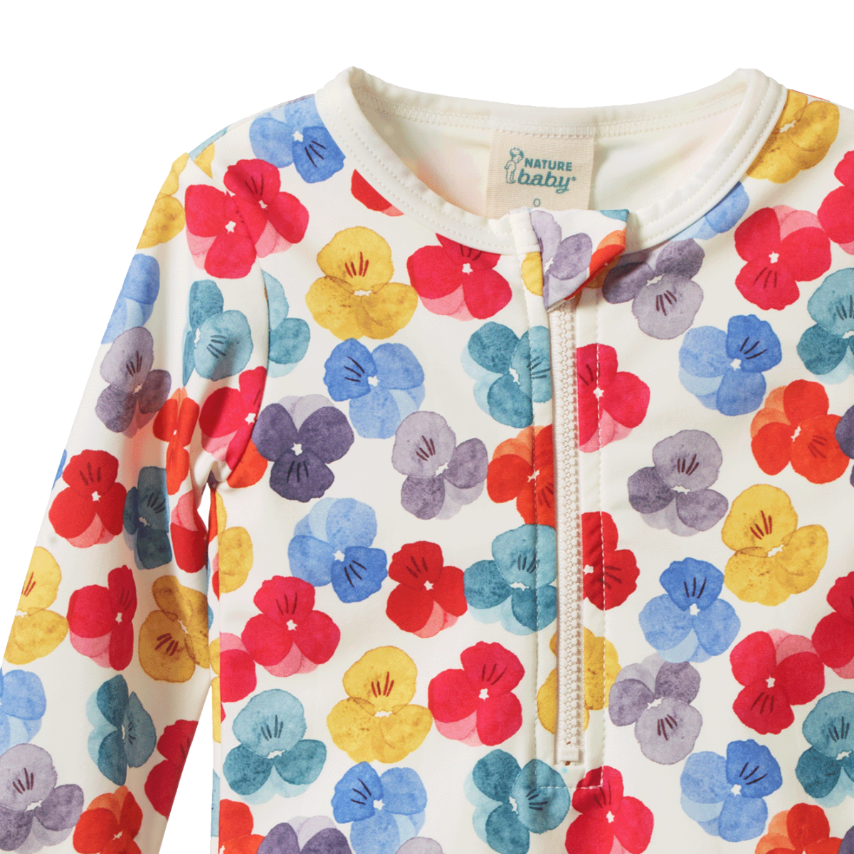 ONE PIECE BATHING SWIMSUIT | Painted Delphine Print | Nature Baby