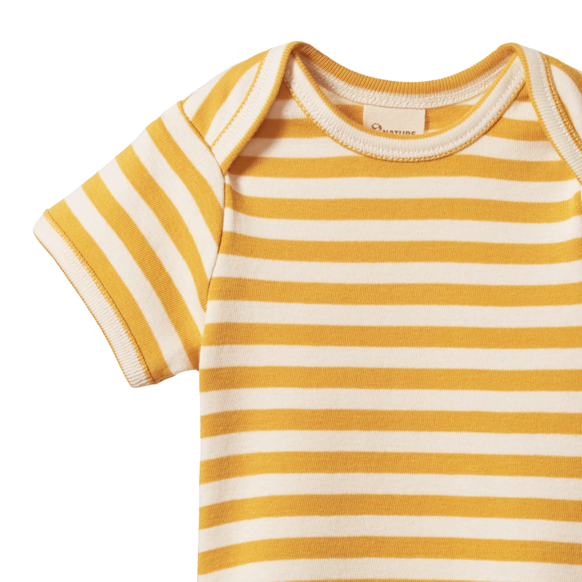 SHORT SLEEVE BODYSUIT - Golden Sea Stripe | Nature Baby