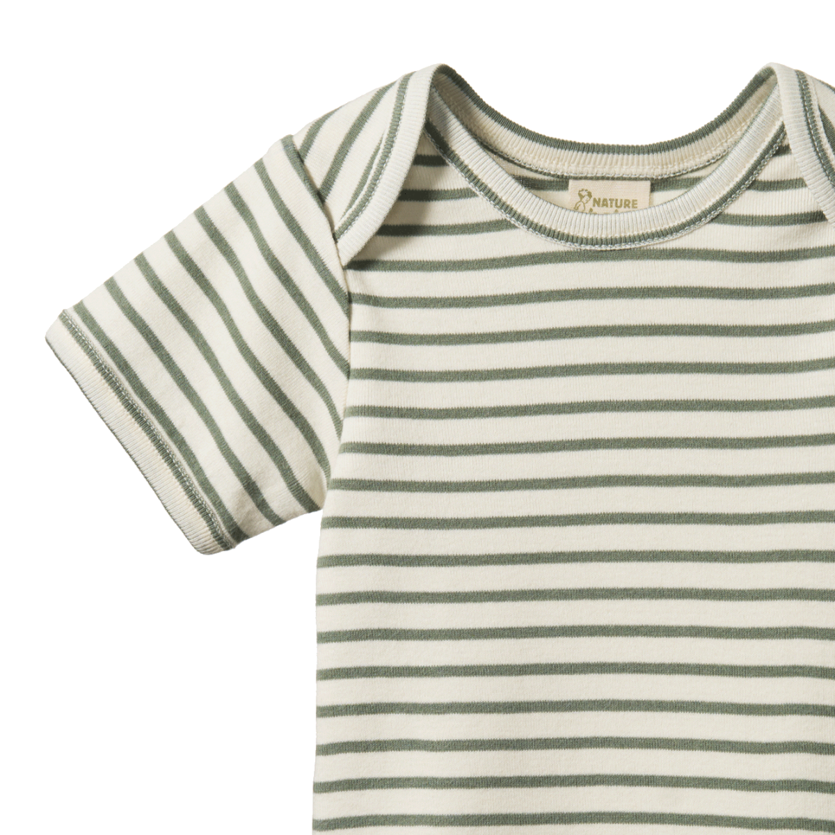 SHORT SLEEVE BODYSUIT - Nettle Sailor Stripe | Nature Baby