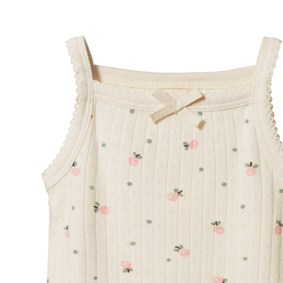 CAMISOLE BODYSUIT POINTELLE - Posey Blossom Print | Nature Baby