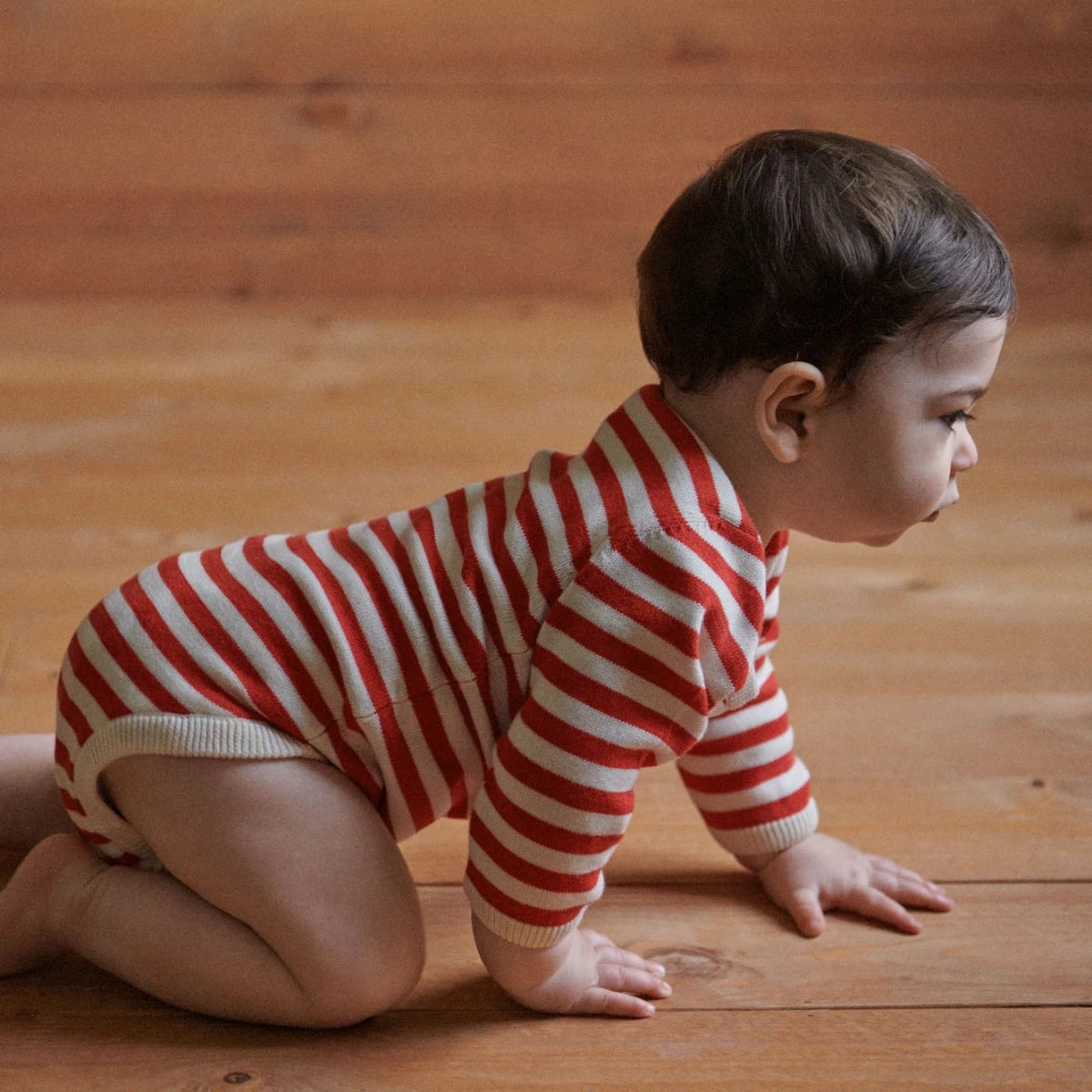 SAWYER BODYSUIT || Red Sea Stripe |Nature Baby