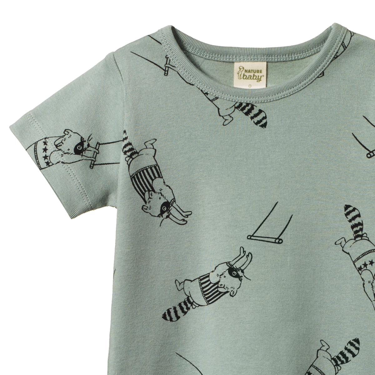 RIVER TEE - Raccoon Rhapsody Print | Nature Baby