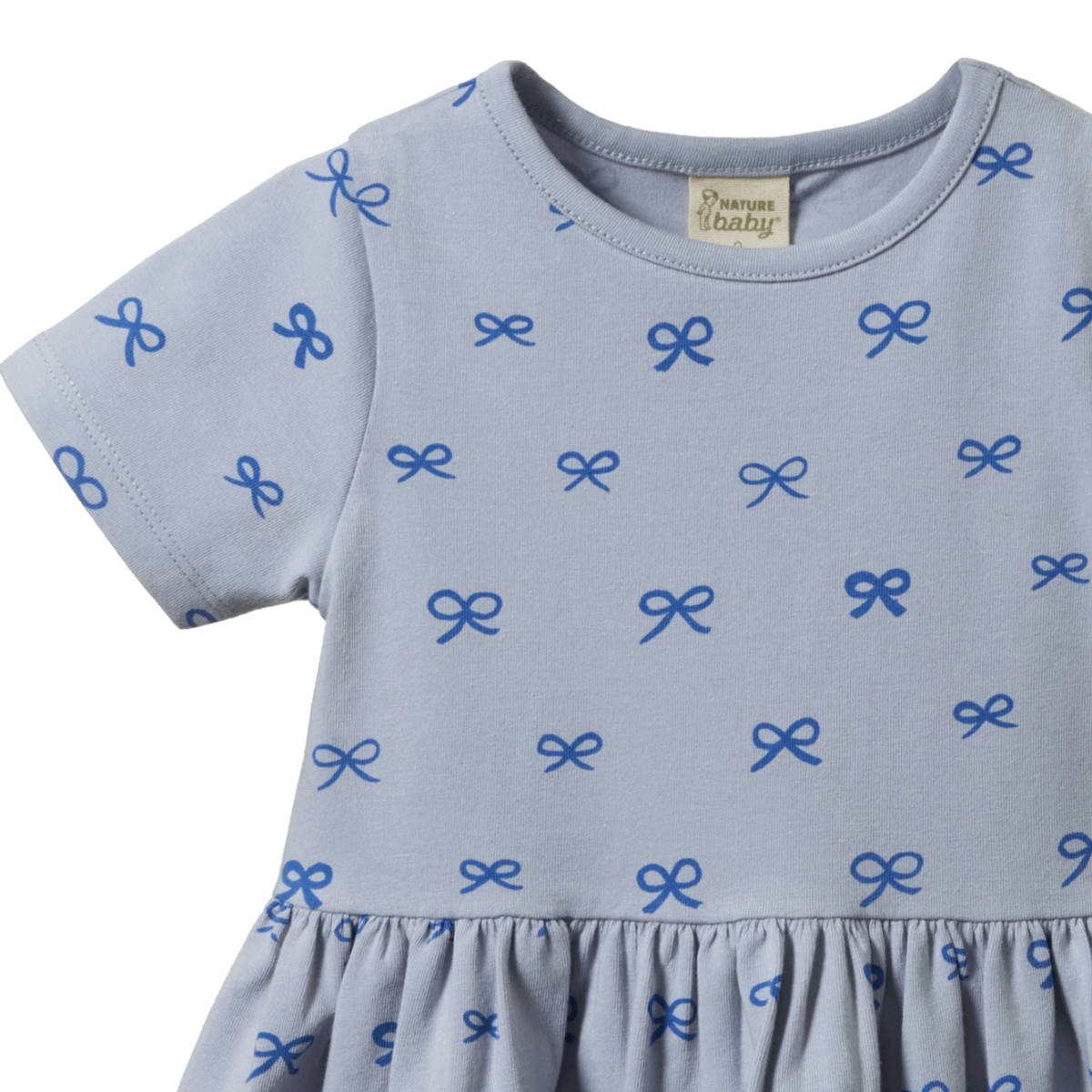 SATURDAY DRESS | Ribbons Zen Blue Print | Nature Baby