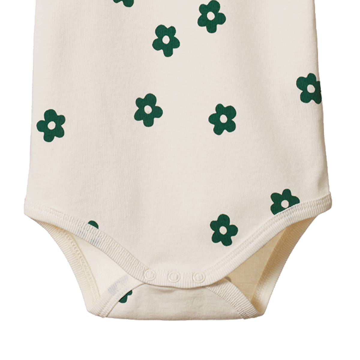 SHORT SLEEVE BODYSUIT || FLORA NATURAL PRINT | Nature Baby