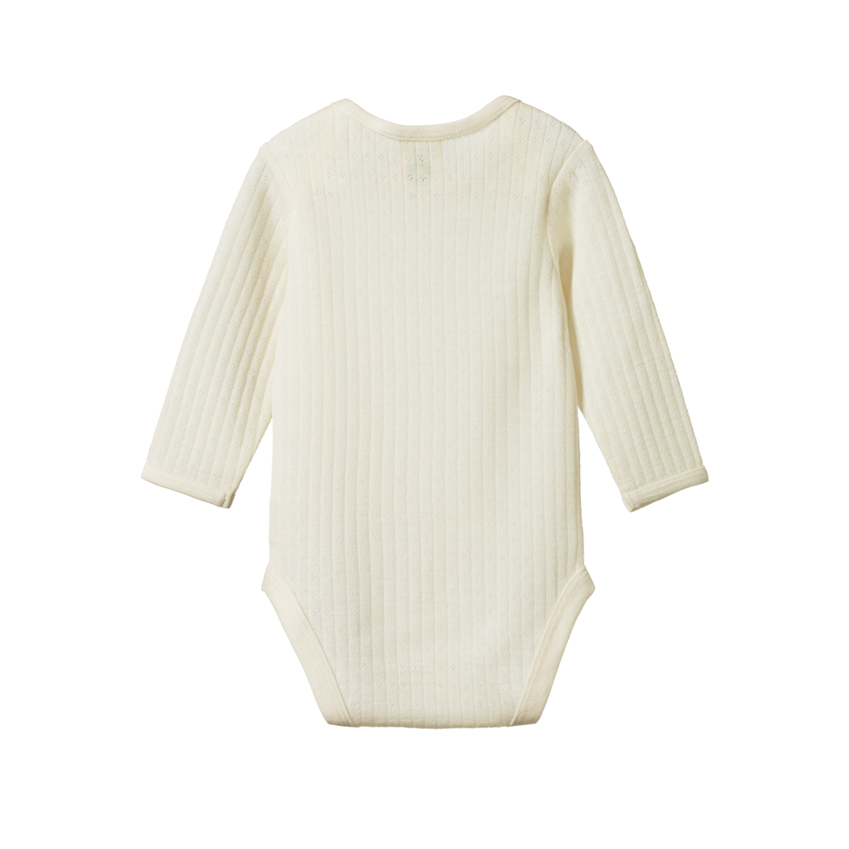 Merino Pointelle Long Sleeve Bodysuit - Natural | Nature Baby