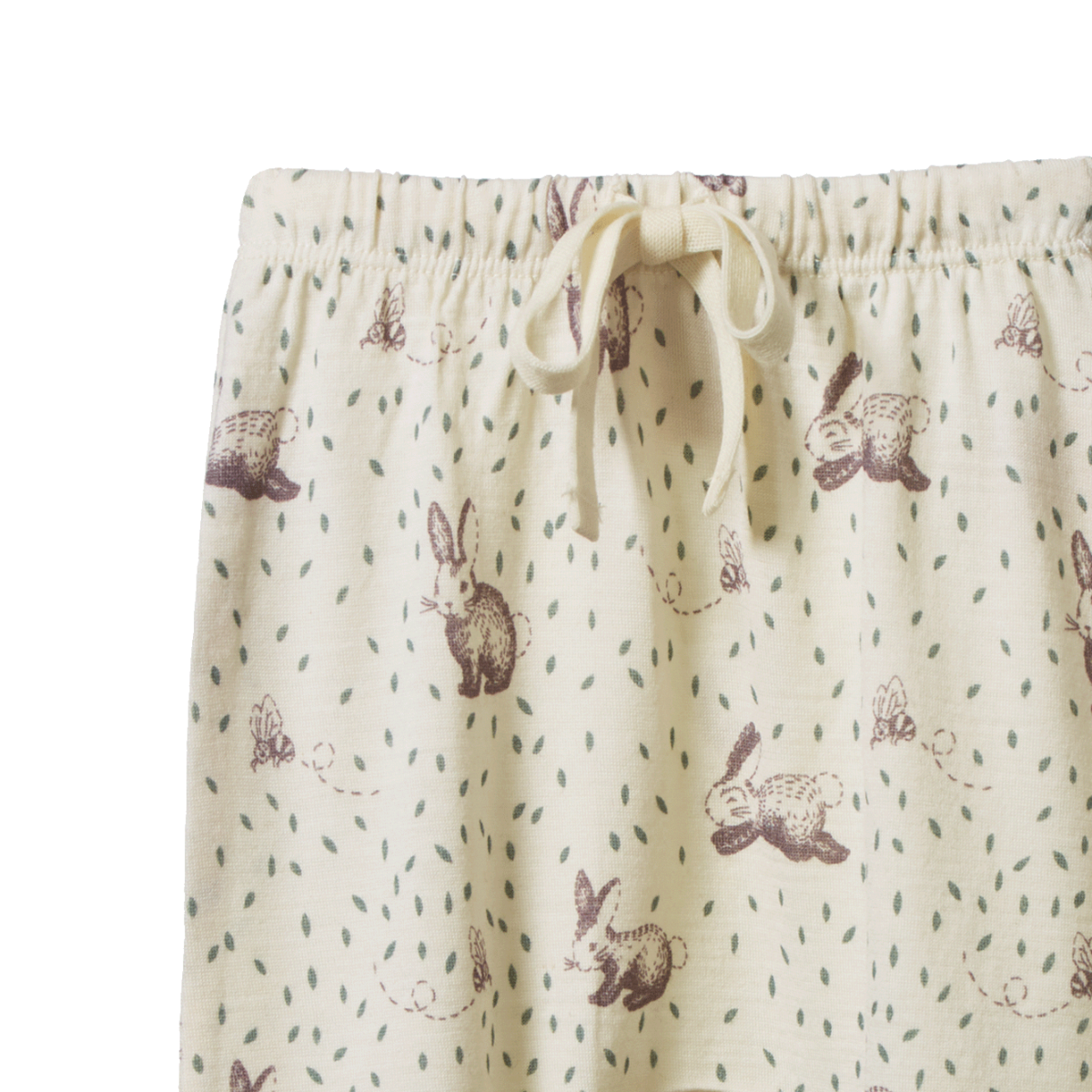 MER ESS Footed Romper || Rabbitty Print |Nature Baby