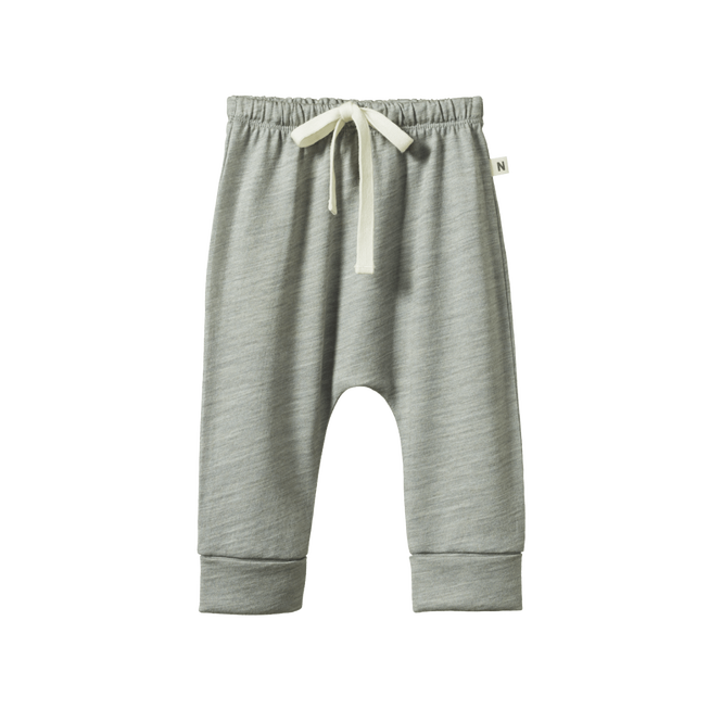 Merino drawstring pants - Grey Marl |Nature Baby