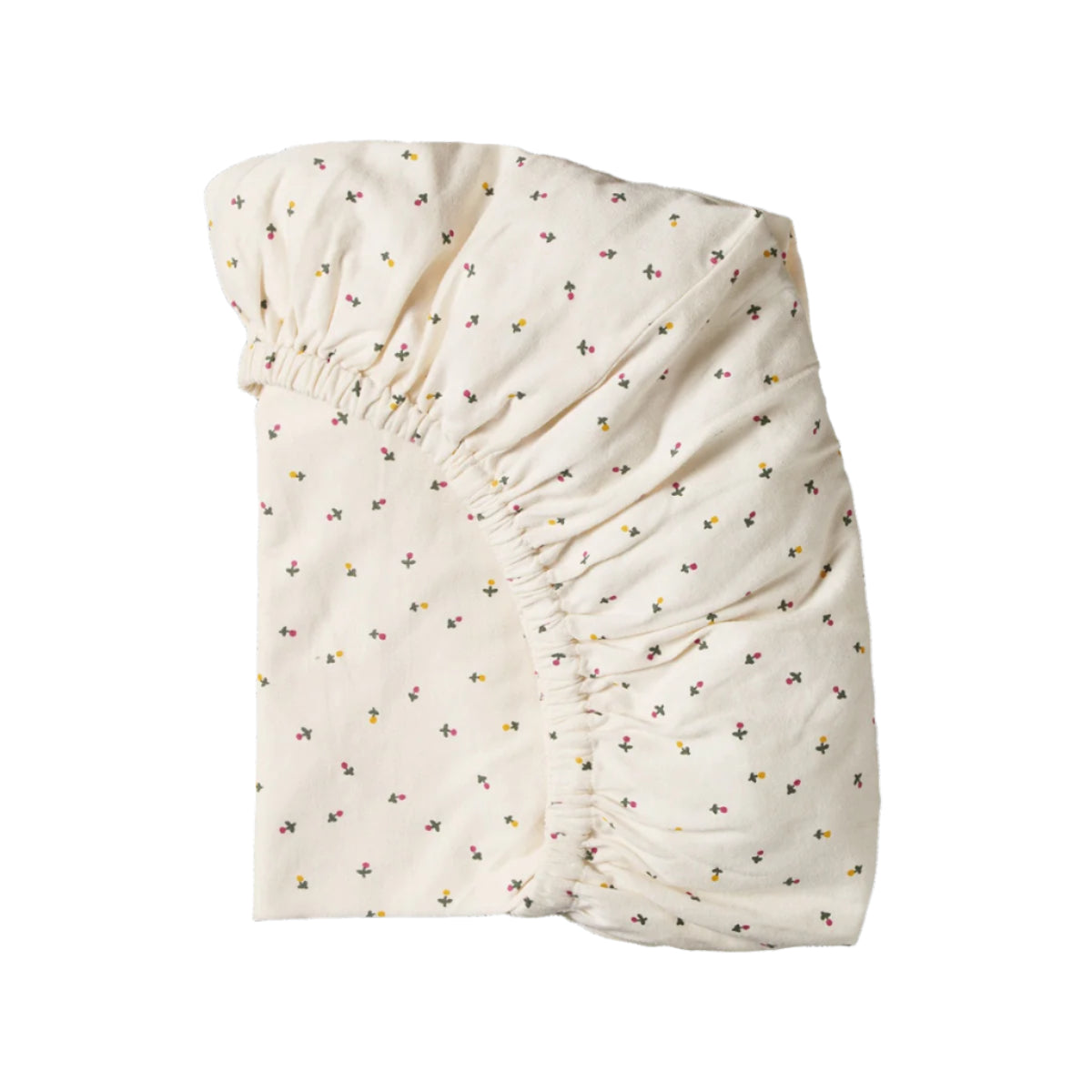 Cot Fitted Sheet Jersey | Aster Floral Print | Nature Baby