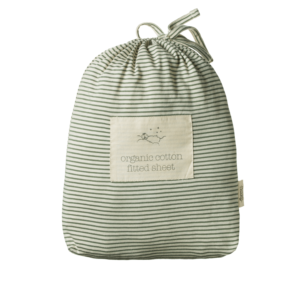 BASSINET FITTED SHEET JERSEY || Nettle Pinstripe | Nature Baby