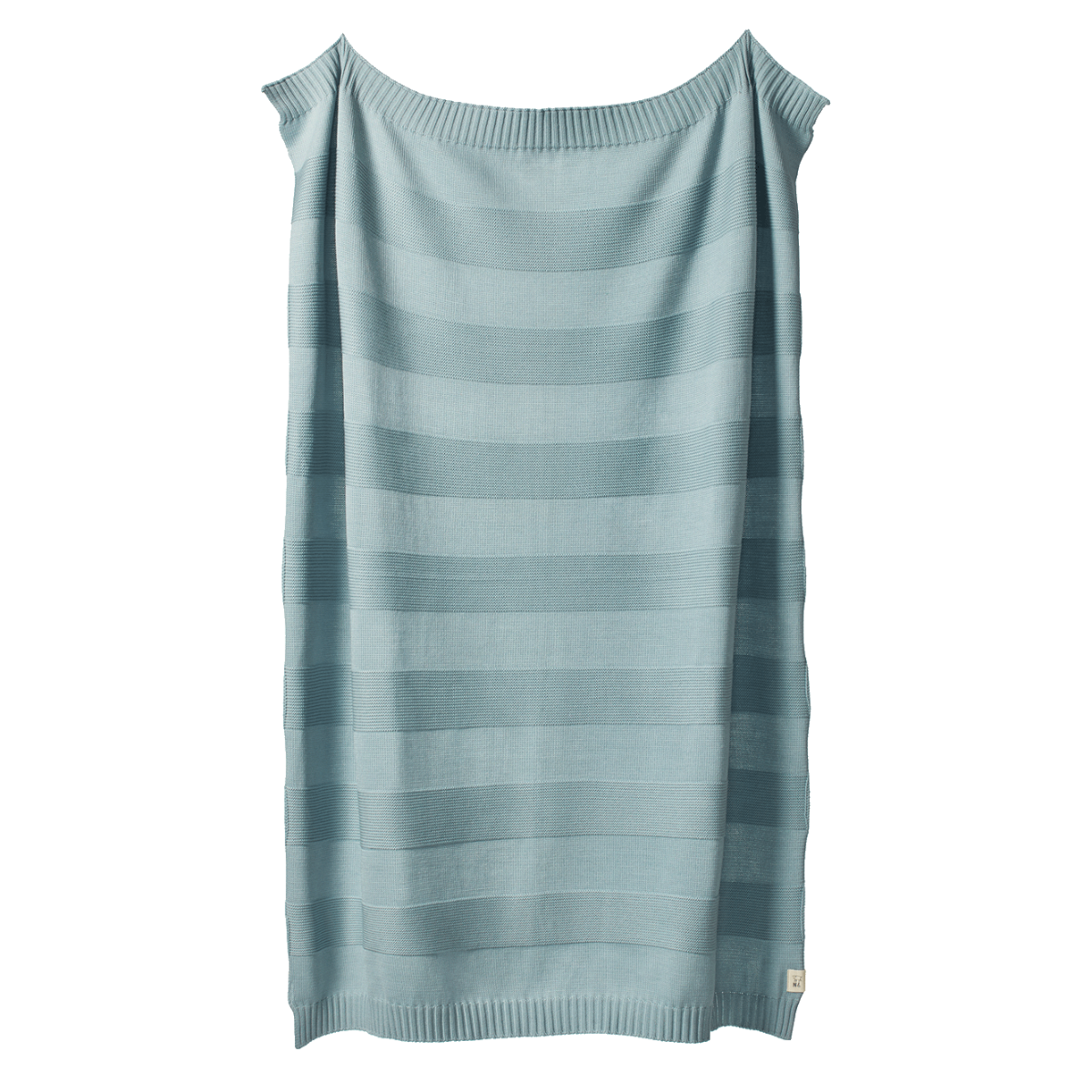 MERINO KNIT PEARL BLANKET BASSINET || Powder Blue | Nature Baby