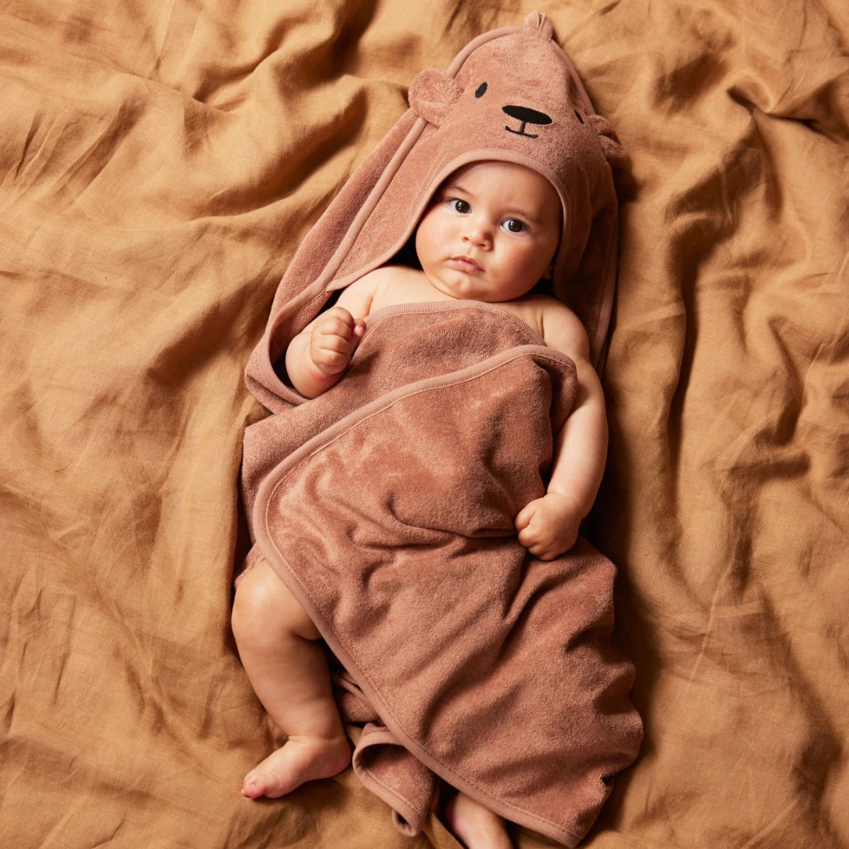 Bear Hooded Towel - Hazelnut | Nature Baby