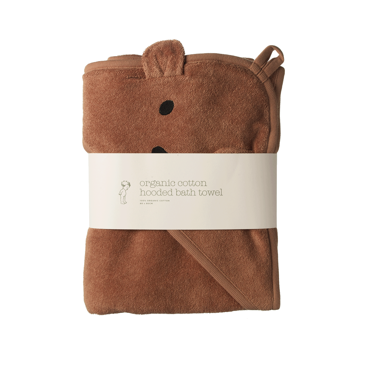 Bear Hooded Towel - Hazelnut | Nature Baby
