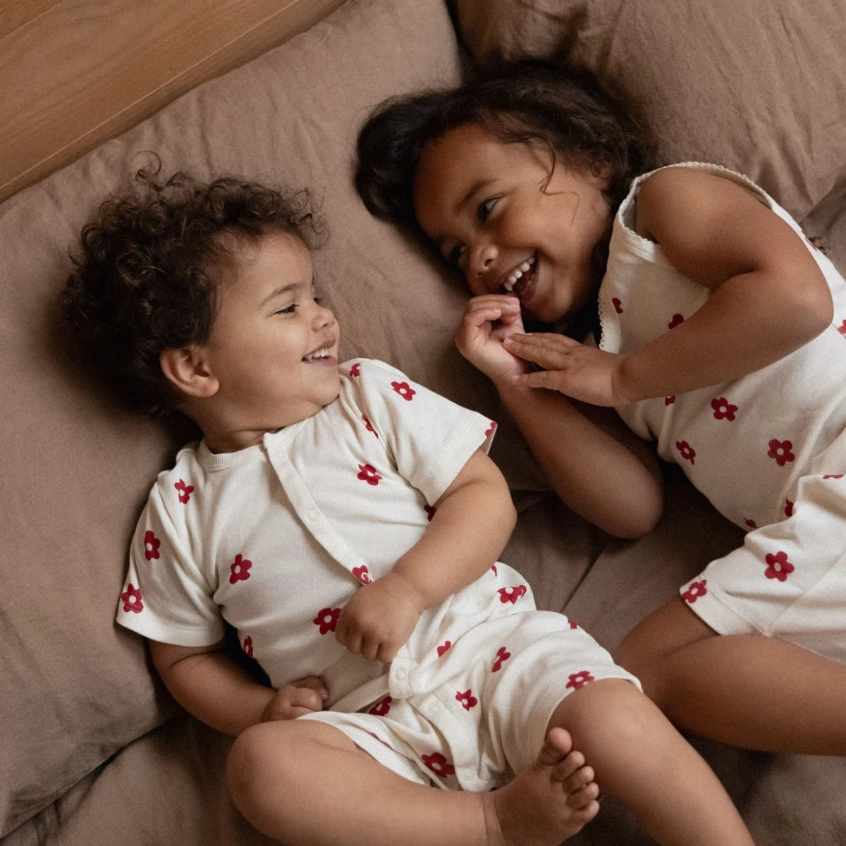 SUMMER SLEEPY SUIT || FLORA RED PRINT | Nature Baby