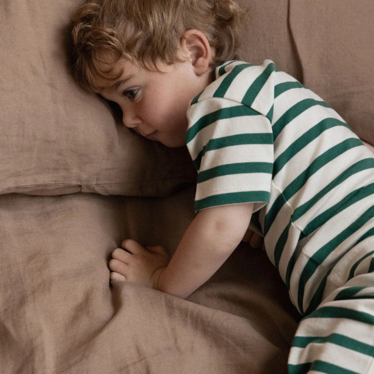 SHORTIE PYJAMA SET || PEPPERMINT HOLIDAY STRIPE | Nature Baby