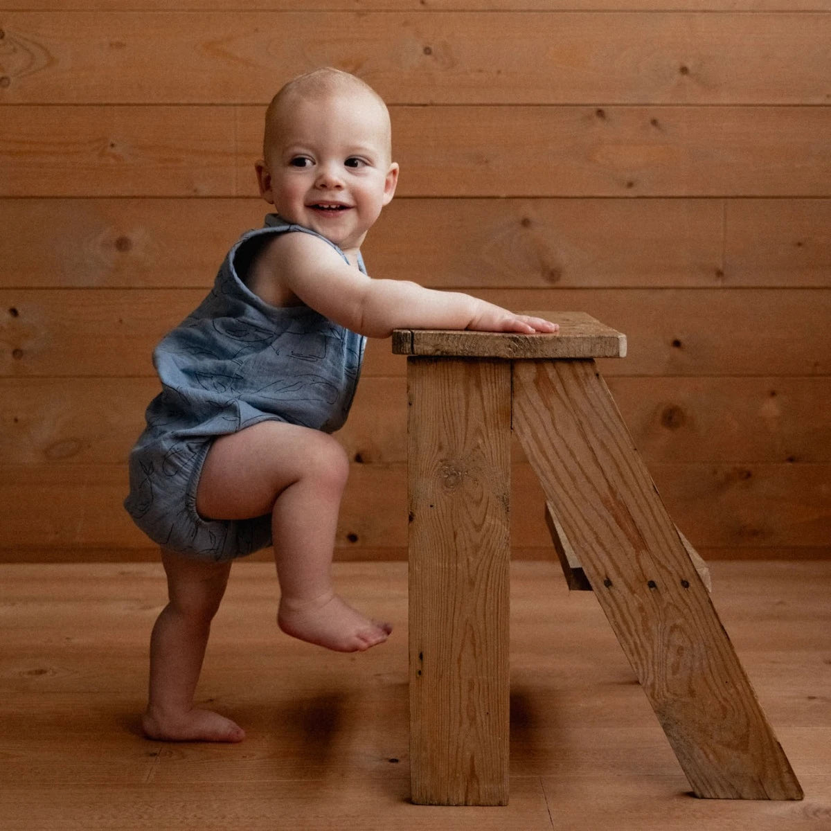 CEDAR SUIT MUSLIN || BLUE WHALE PRINT | Nature Baby