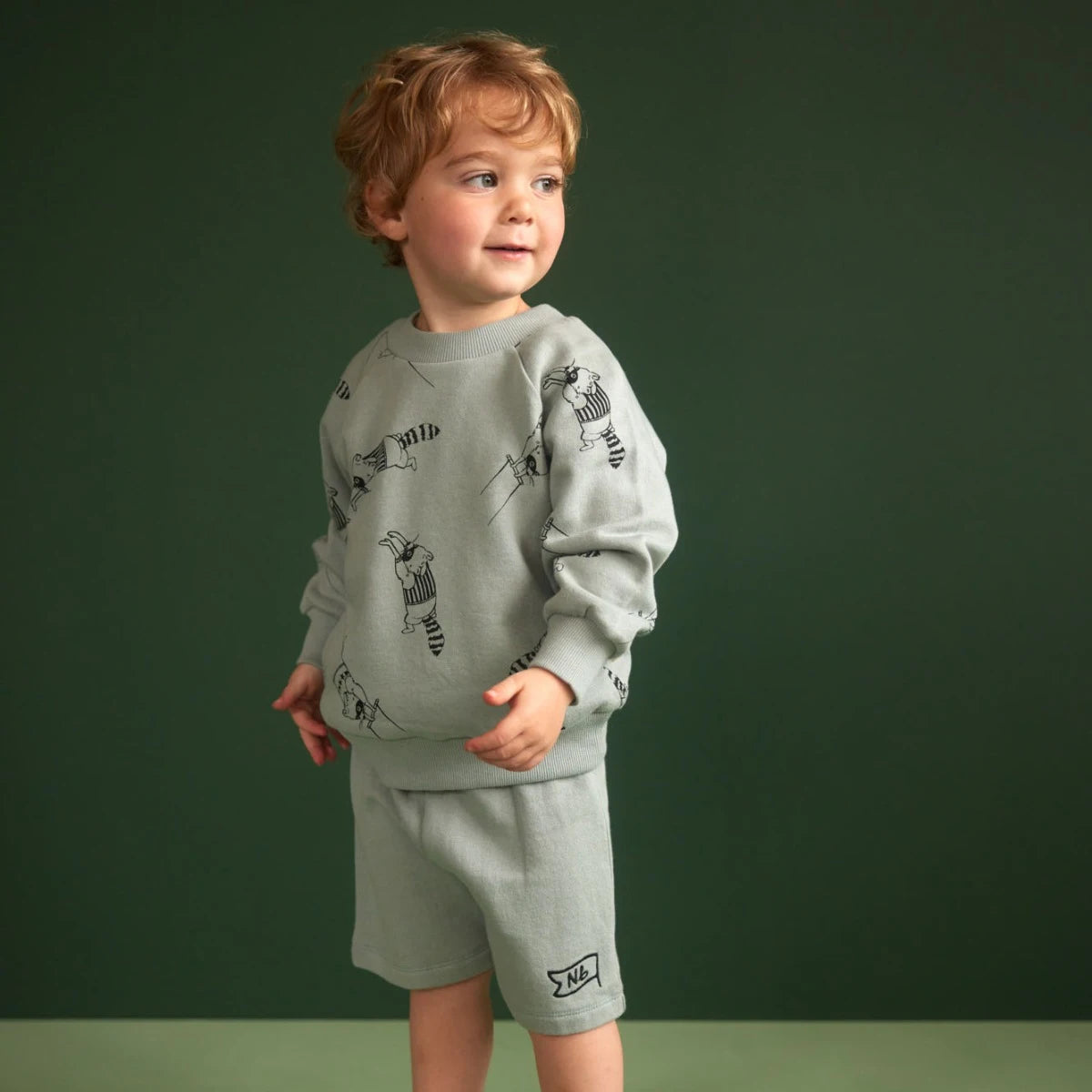 JIMMY SHORTS SWEATSHIRT KNIT - Star Dew | Nature Baby