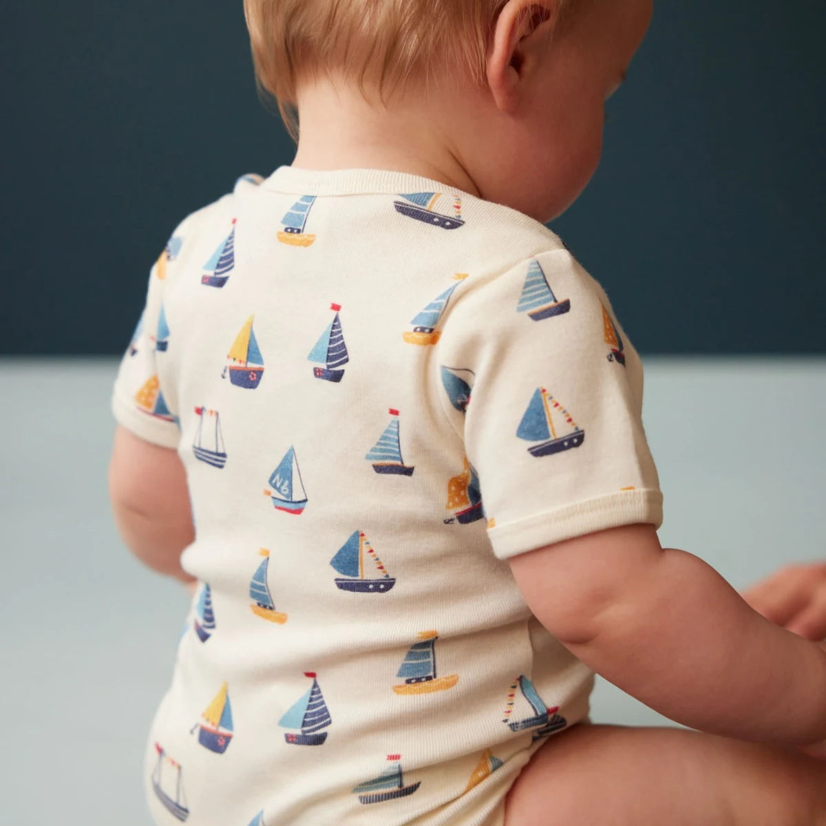 SHORT SLEEVE BODYSUIT - Regatta Print | Nature Baby