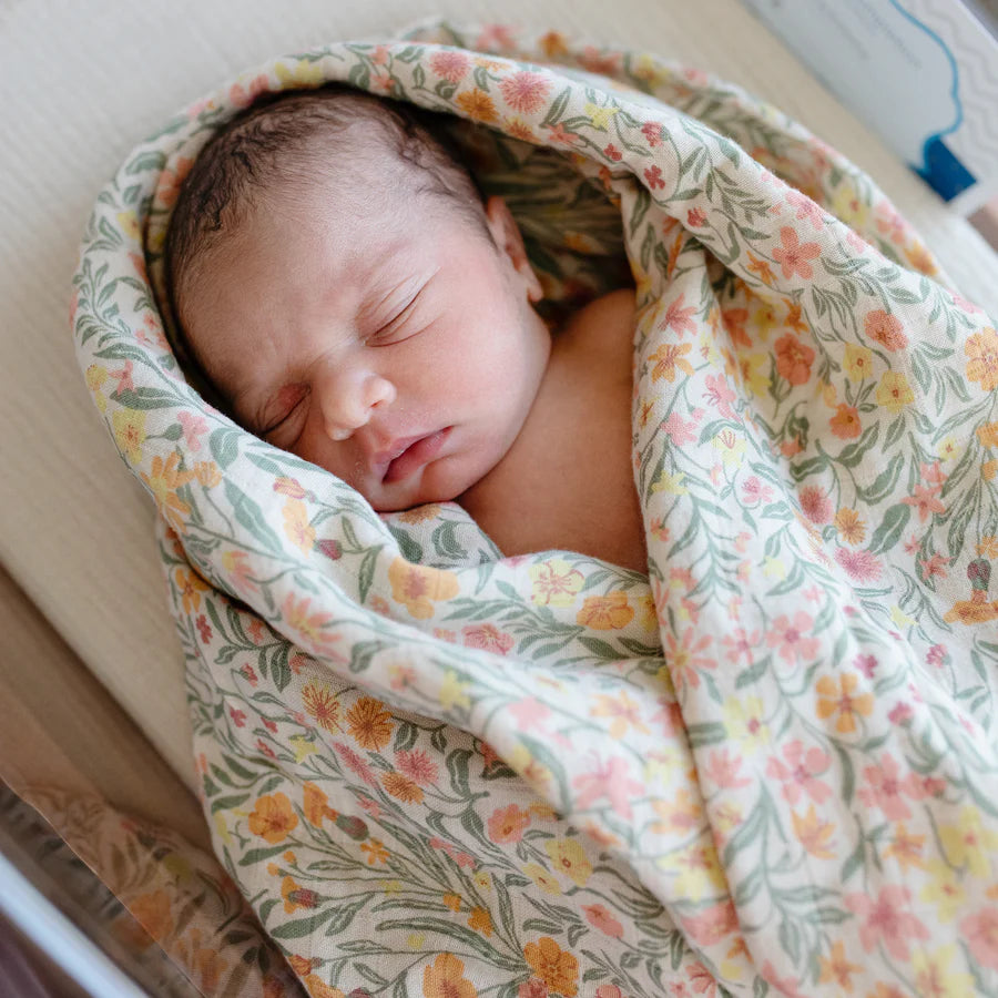 Swaddle - Pastel Blooms | Mushie