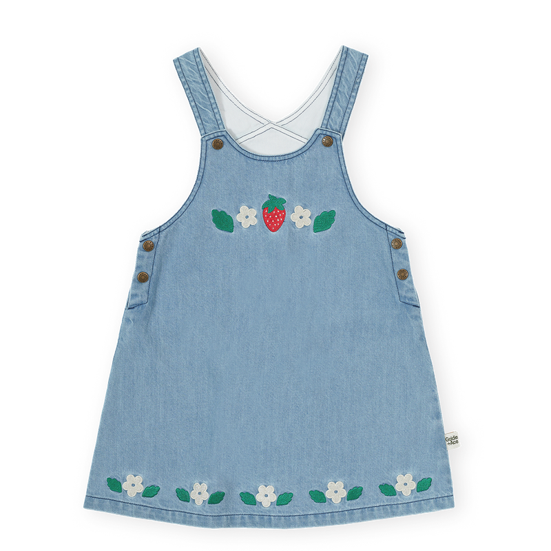 Wild Strawberry Pinafore Dress | Goldie + Ace