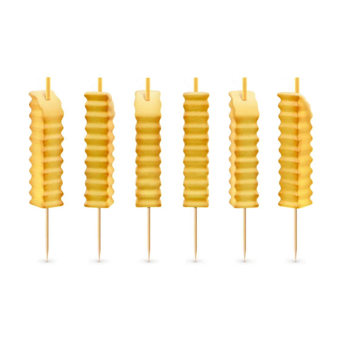 Hot and Crispy Birthday Candles - 6pcs Set Yellow | Fred