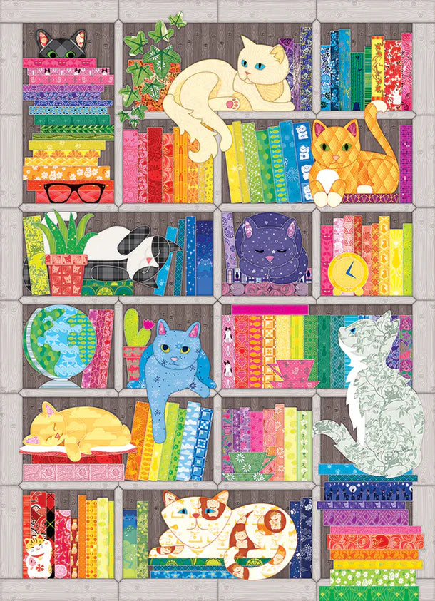 Rainbow Cat Quilt 1000pc Puzzle | Cobble Hill